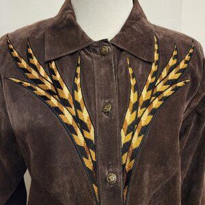 Vintage Bob Mackie Suede Leather Jacket